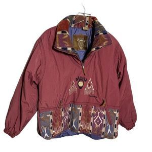 Ski Jacket By Sunice size 6 Pullover 1/4 zip vintage southwestern tribal womens